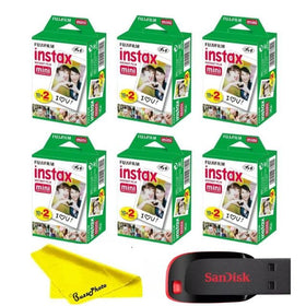 Fujifilm Instax Mini film twin pack shows two cartridges and 20 prints for easy recall of contents