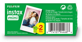 Fujifilm Instax Mini film delivers vibrant color reproduction for portraits.