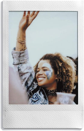 Bright, vibrant colors on Fujifilm Instax Mini film ideal for lively moments
