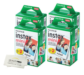 Fujifilm INSTAX Mini white film pack with 20 sheets for instant keepsakes.