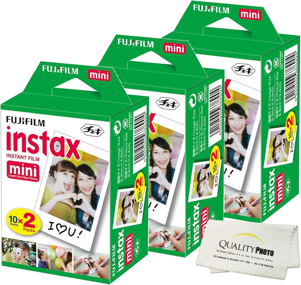 Fujifilm Instax Mini white film packaging for Mini cameras
