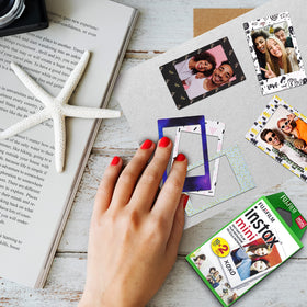 Fujifilm lifestyle image of decorated photos hanging on string for display