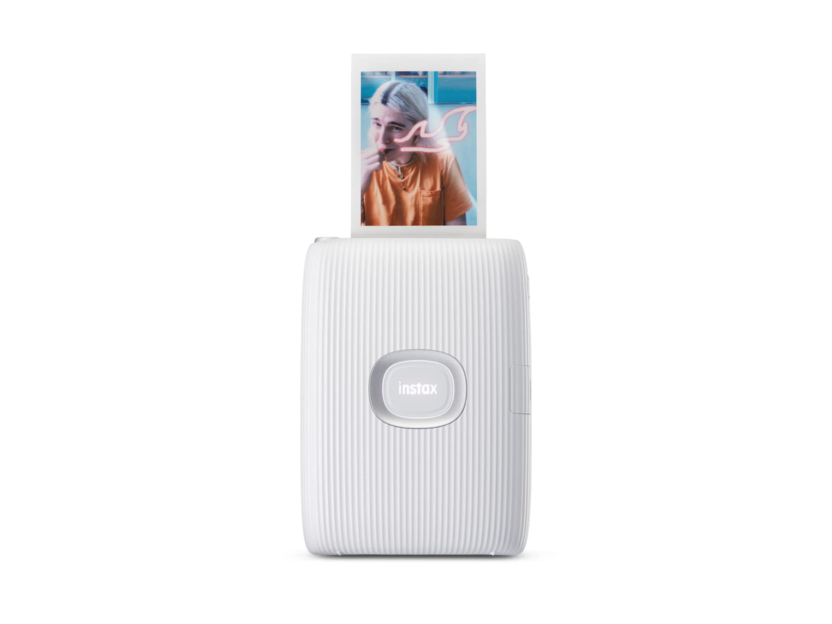 Fujifilm Instax Mini Link 2 on table ready to print memories instantly