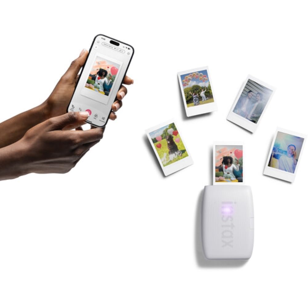 AR effects and frames available within the Instax app for creative prints