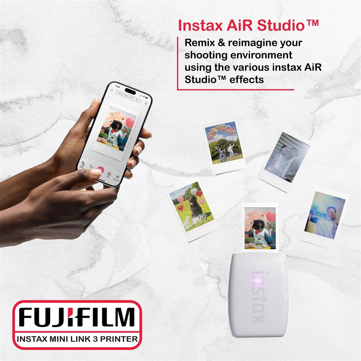 Click to Collage feature showing six-shot layout for instant memories.