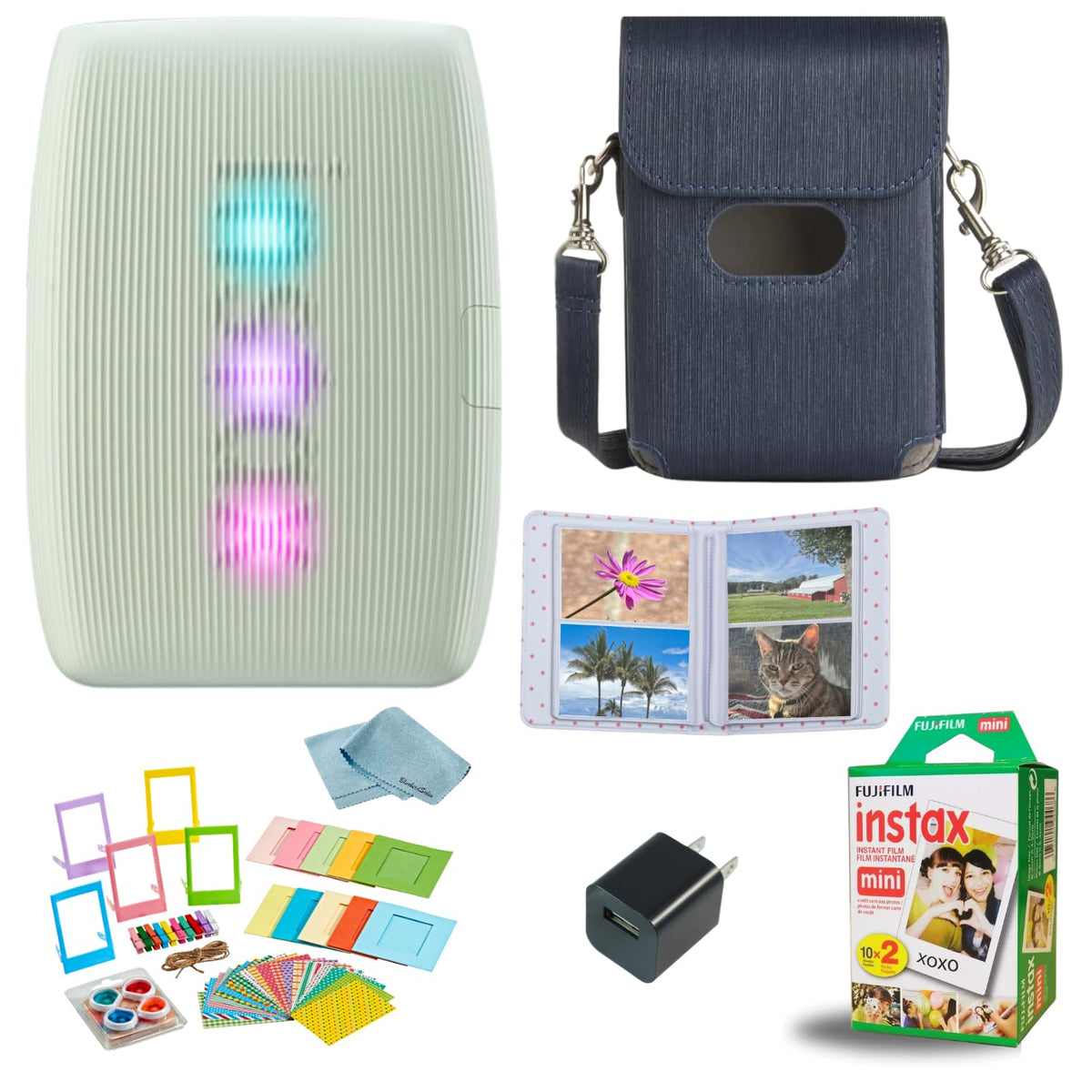Fujifilm INSTAX Mini Link 3 front view for quick wireless photo printing on the go.