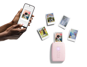 Fujifilm Instax Mini Link 3 Pixel Special Edition Pink AR Studio background in action