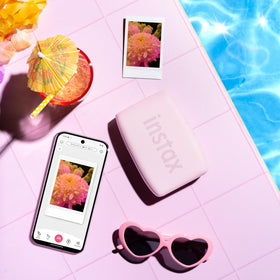 Fujifilm Instax Mini Link 3 Pixel Special Edition Pink print-from-video feature in use