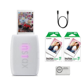 Fujifilm Instax Mini Link 3 printer in Clay White ready for mobile photo printing