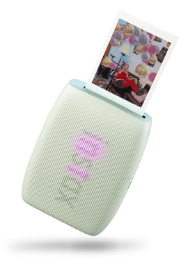 Fujifilm Instax Mini Link 3 sage green front view showcasing compact design and branding
