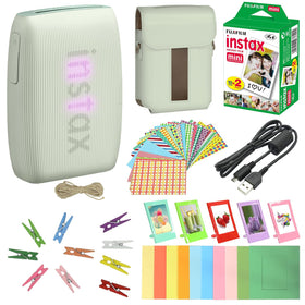 Fujifilm Instax Mini Link 3 Sage Green printer in action, print from your smartphone.
