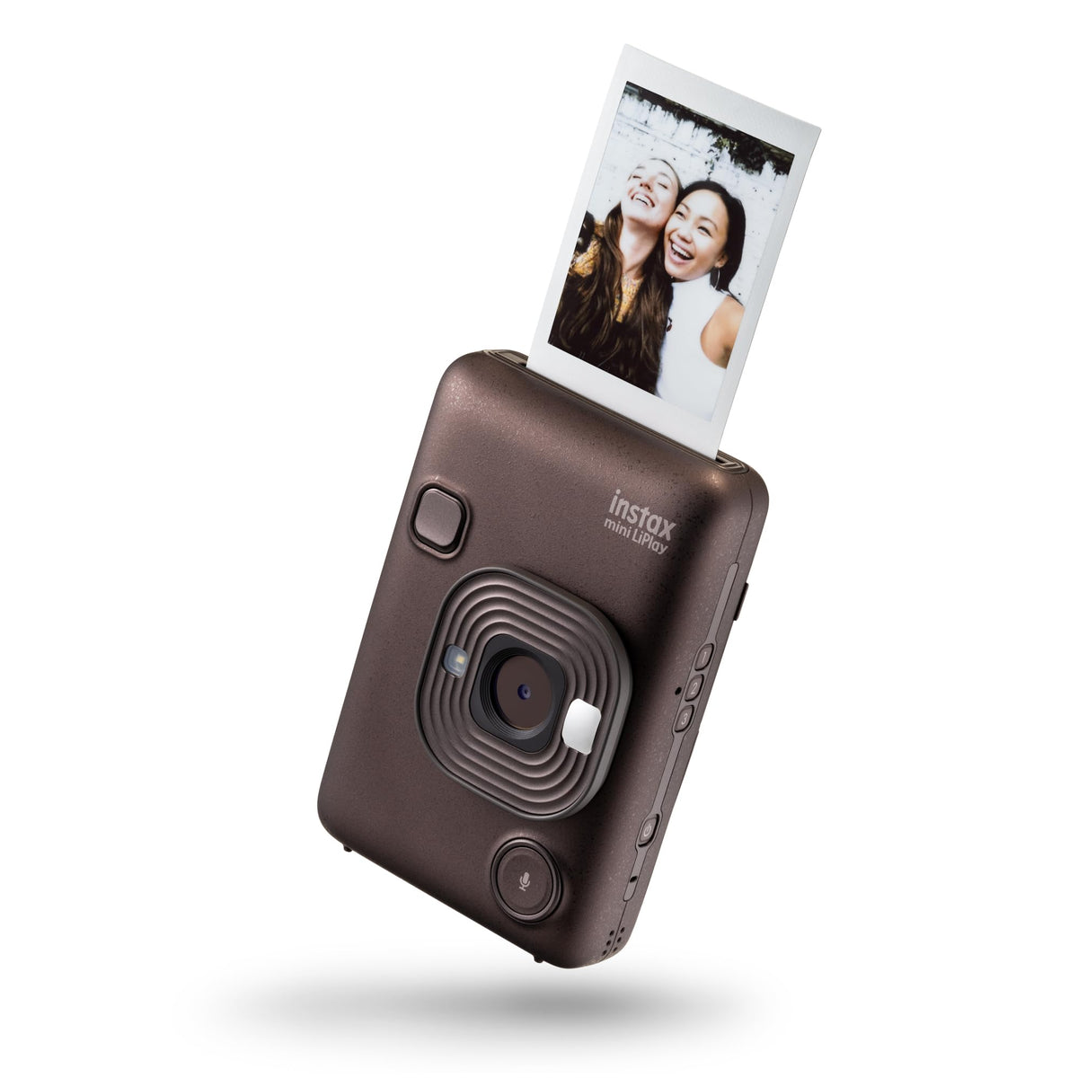 Fujifilm INSTAX Mini Liplay App interface on screen for editing before printing.