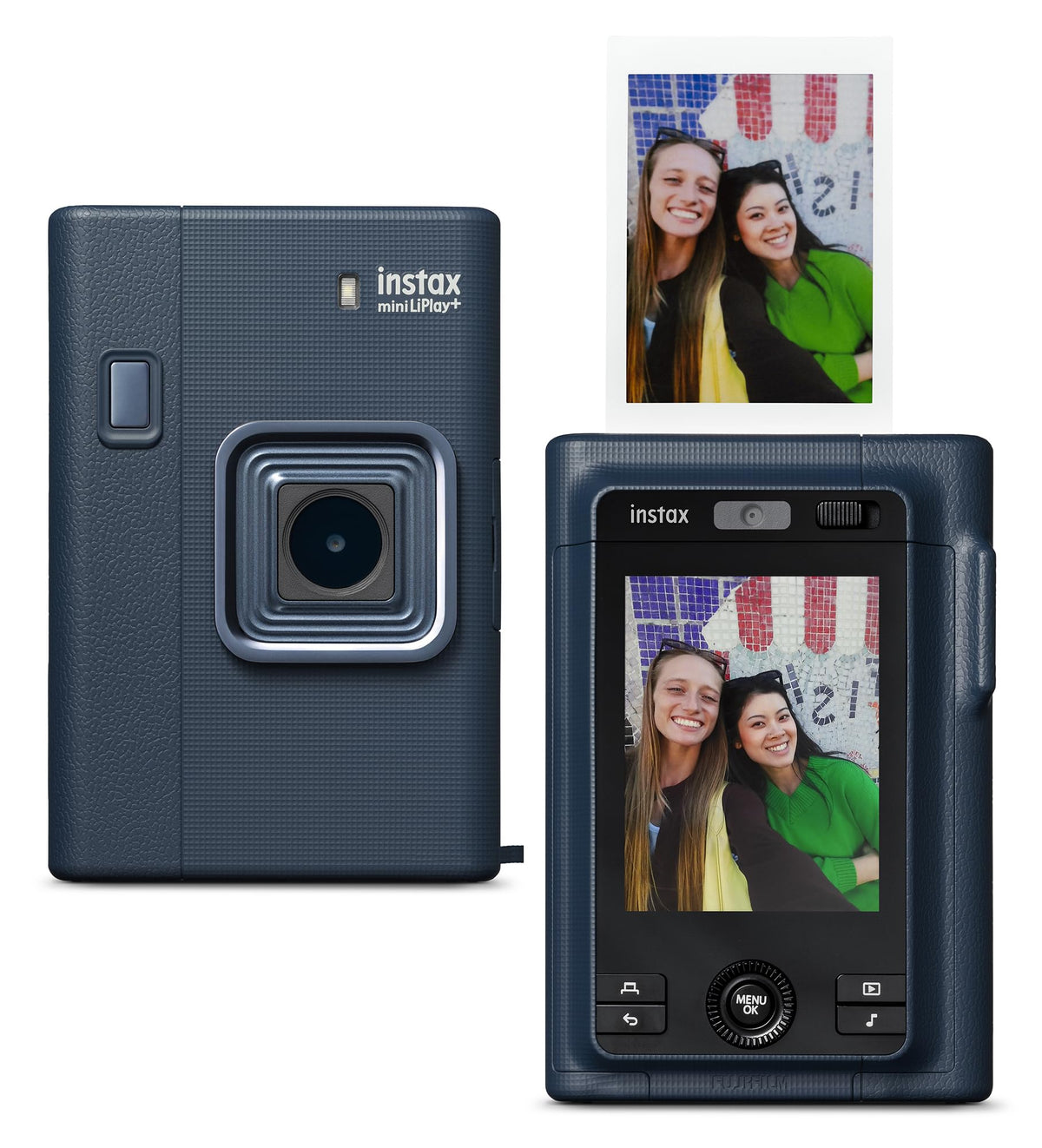 Fujifilm instax mini LiPlay+ Midnight Blue camera for on‑the‑go instant memories.