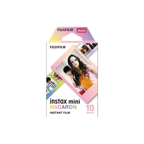 Fujifilm Instax Macaron front packaging showing 3-pack for instant events benefit