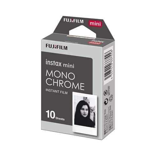 User holding the monochrome film emphasizes quick, in-the-moment black-and-white prints.