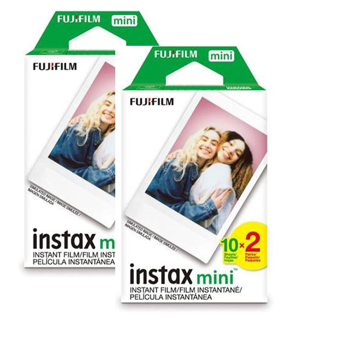 Fujifilm Instax Mini packaging front showing product and convenience
