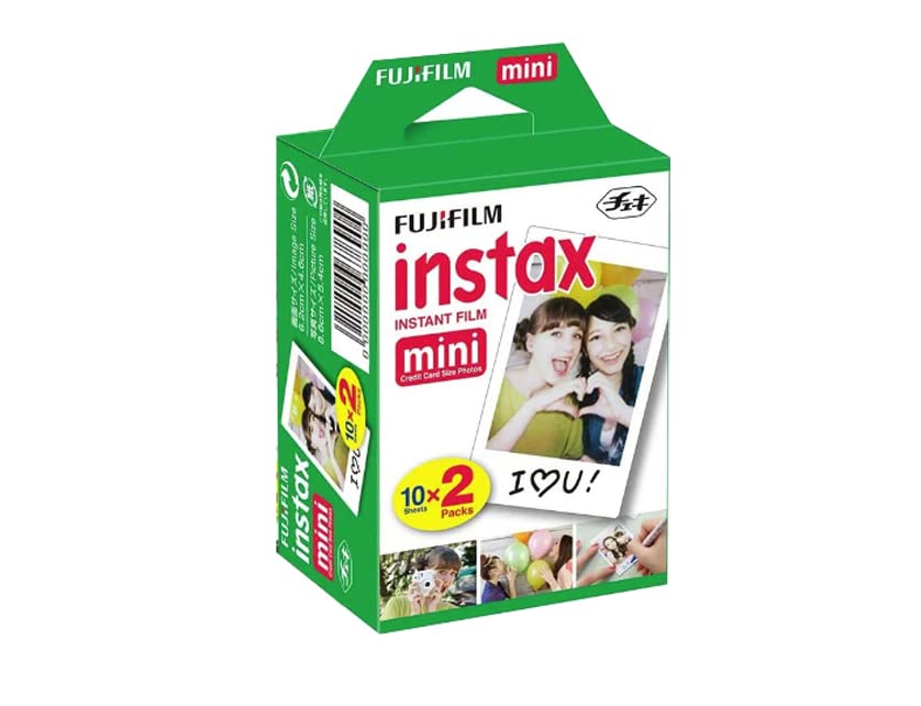 Fujifilm INSTAX Mini instant print in hands highlighting quick development and pocket size