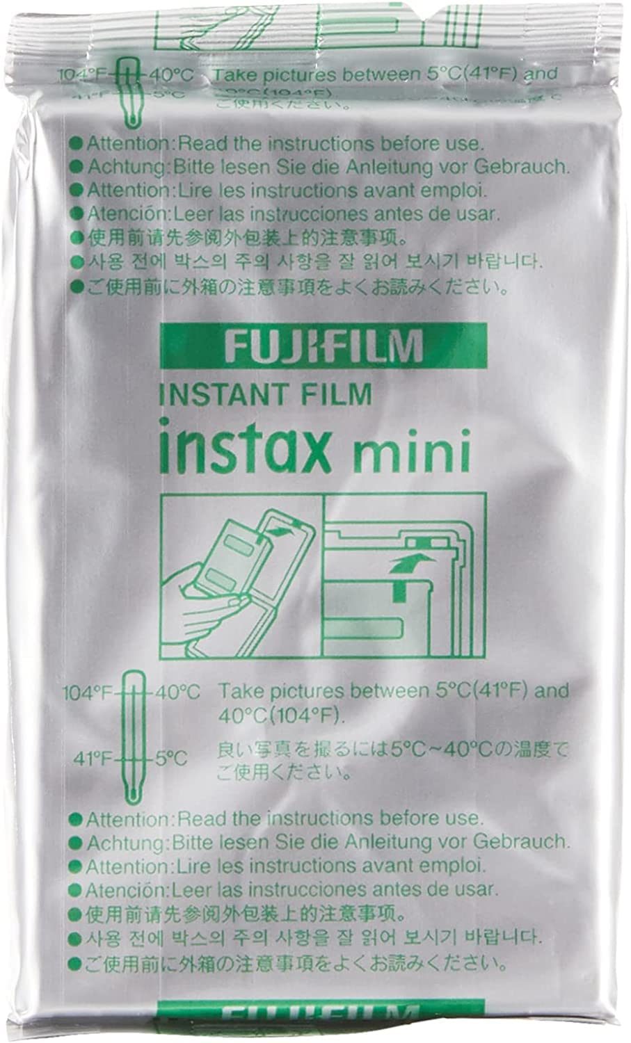 Fujifilm Instax Mini two-pack stacked to show total 40-shot value