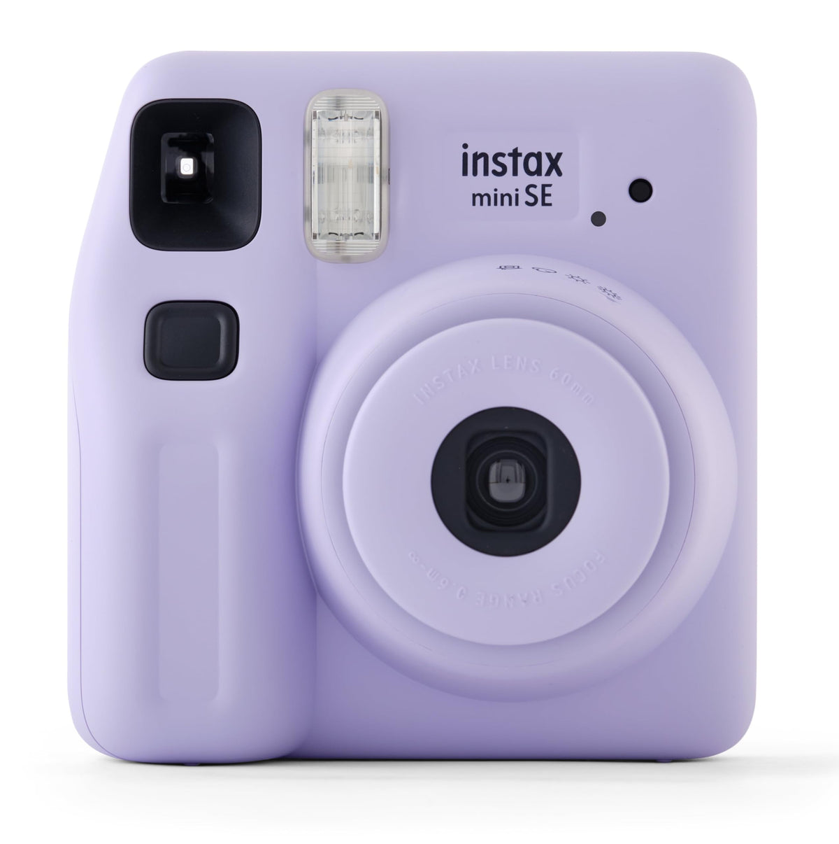 Fujifilm Instax Mini SE Purple camera front view for instant photo sharing
