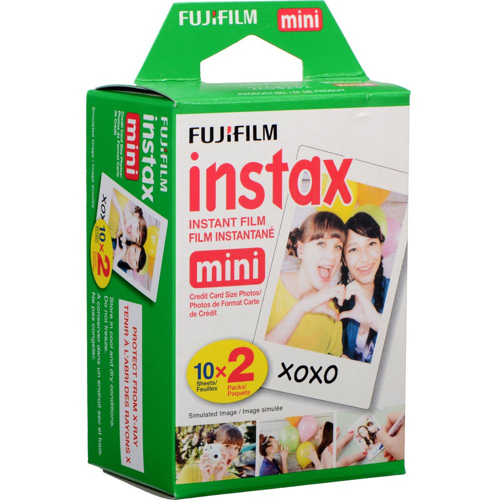 Fujifilm Instax Mini sticker frames add playful borders to each print.