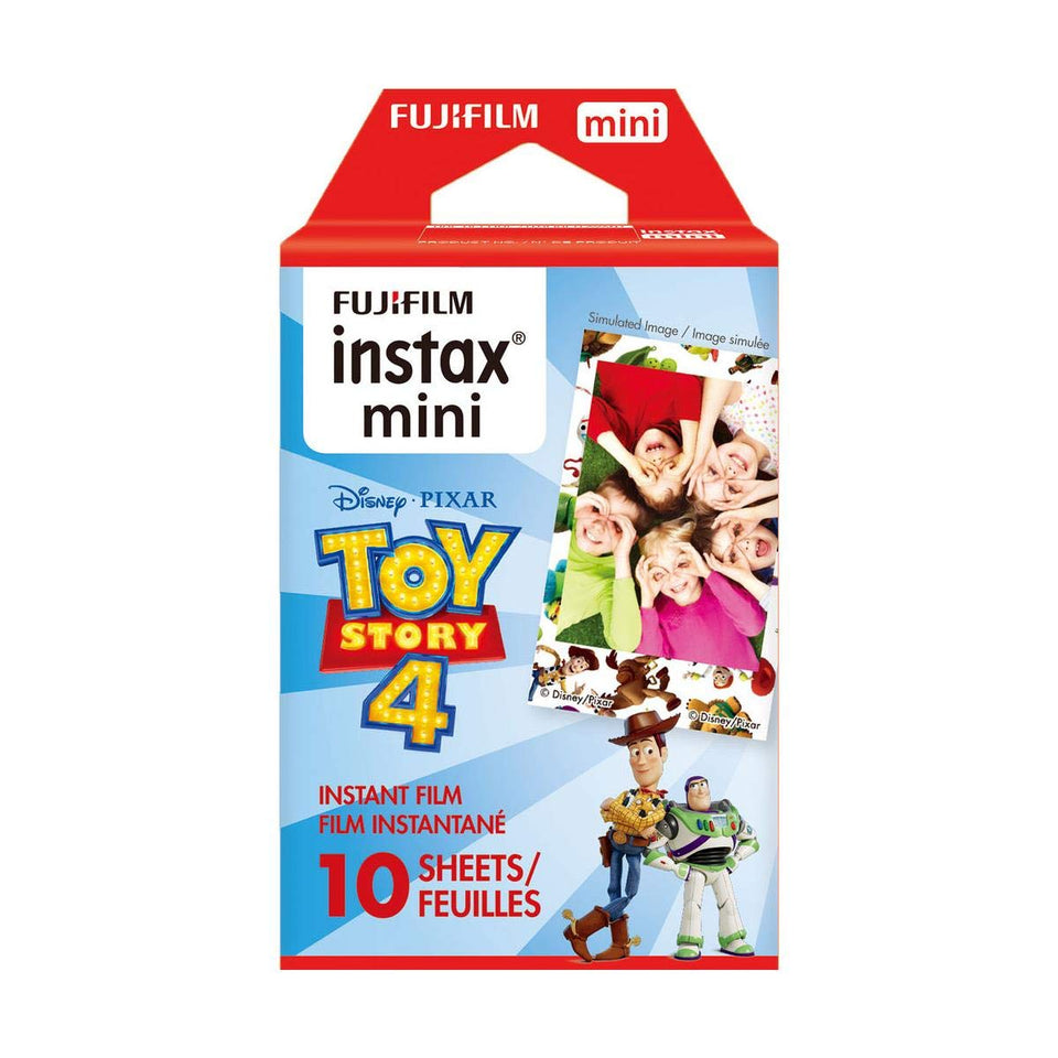 Fujifilm Instax Mini Toy Story 4 film front cover with characters, ideal for quick memory keepsakes.
