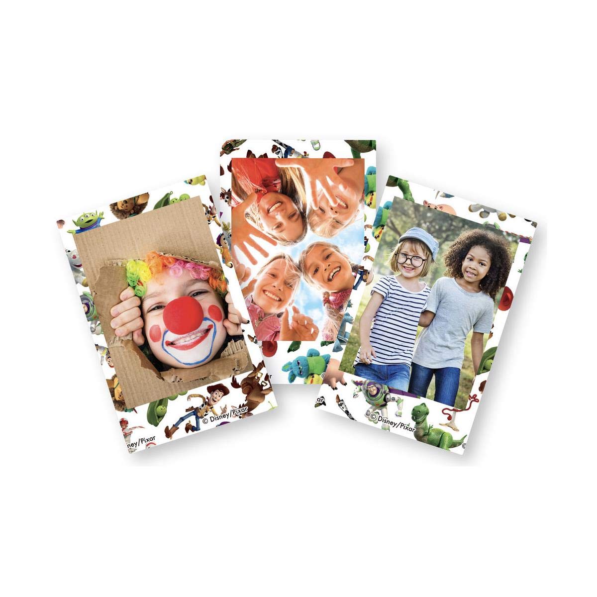 Fujifilm Instax Mini Toy Story 4 film back view with characters, great for sharing memories with friends.
