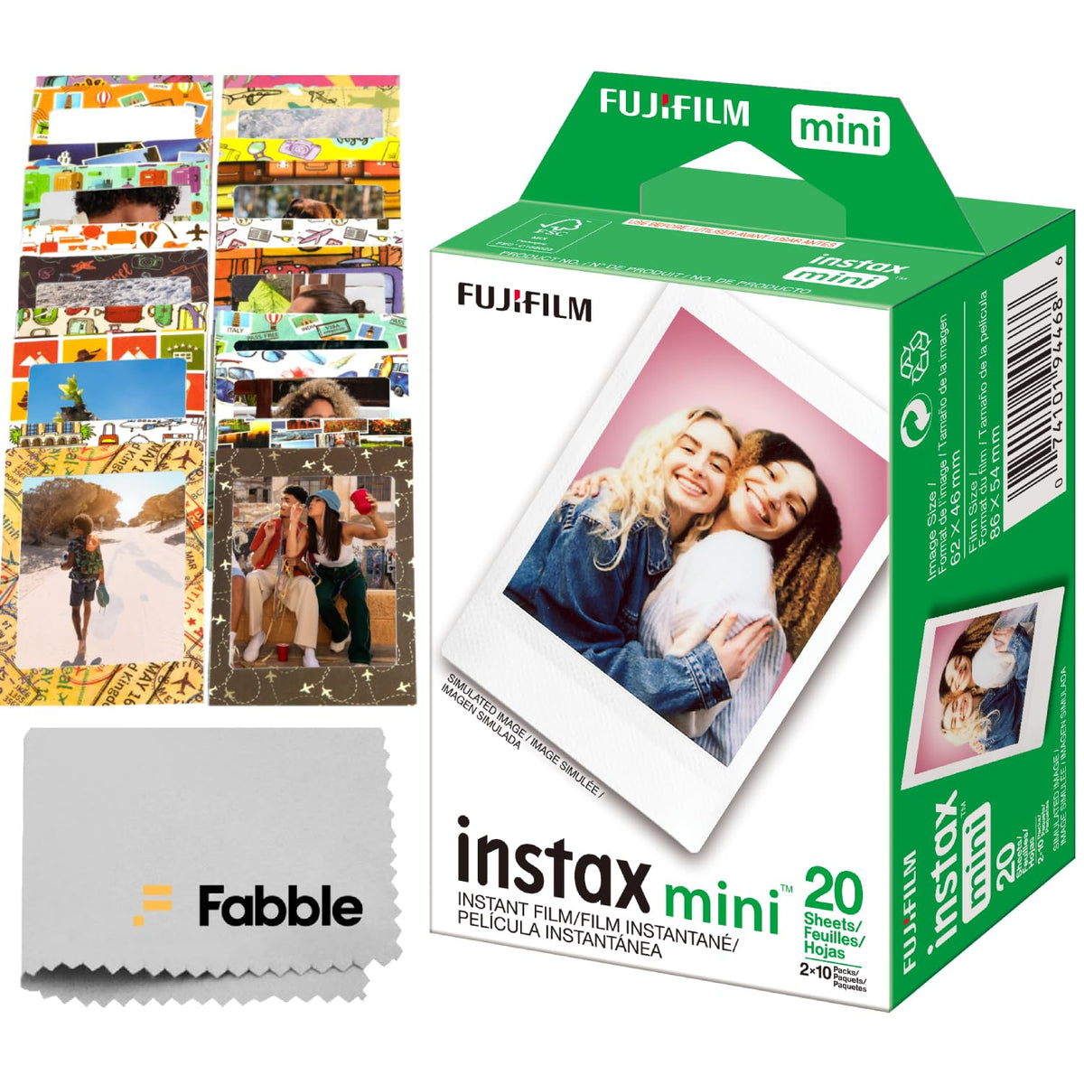 Fujifilm Instax Mini twin pack film sheets for quick, vibrant instant memories.