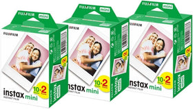 Fujifilm Instax Mini twin pack box with 60 shots for instant prints.