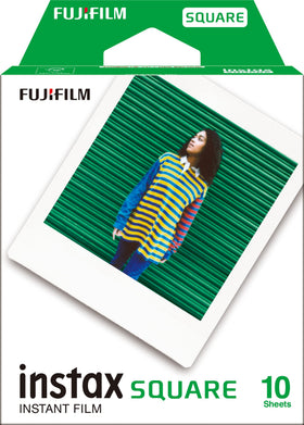Fujifilm Instax Square Film pack with 10 exposures for square-format prints.