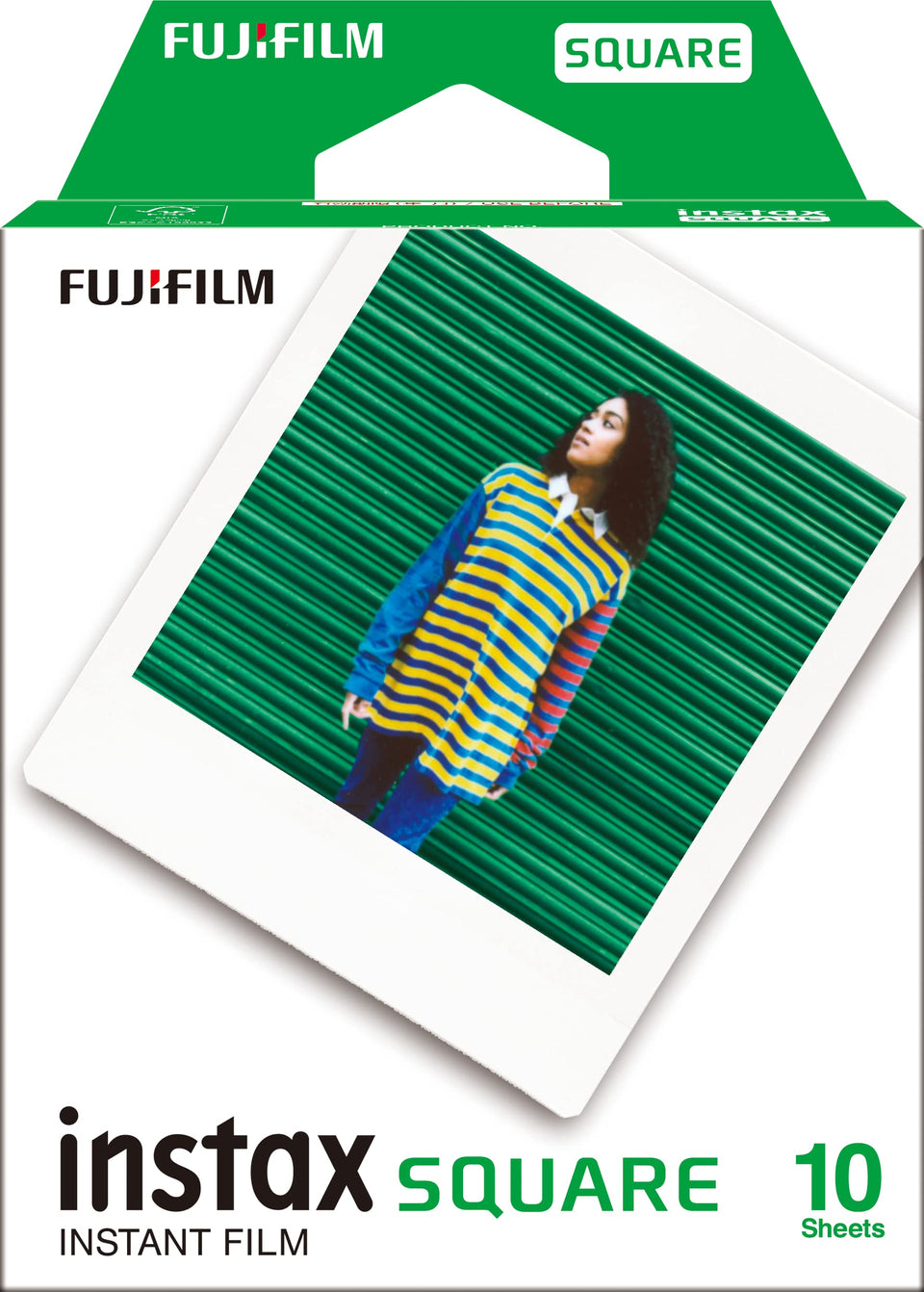 Fujifilm Instax Square Film pack with 10 exposures for square-format prints.