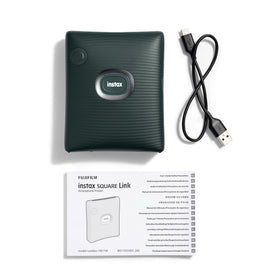 Fujifilm Instax Square Link Midnight Green compact portable design for travel