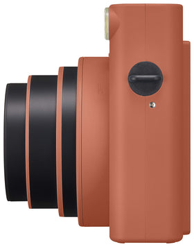 Fujifilm Instax Square SQ1 rounded grip close-up for secure comfortable photography.