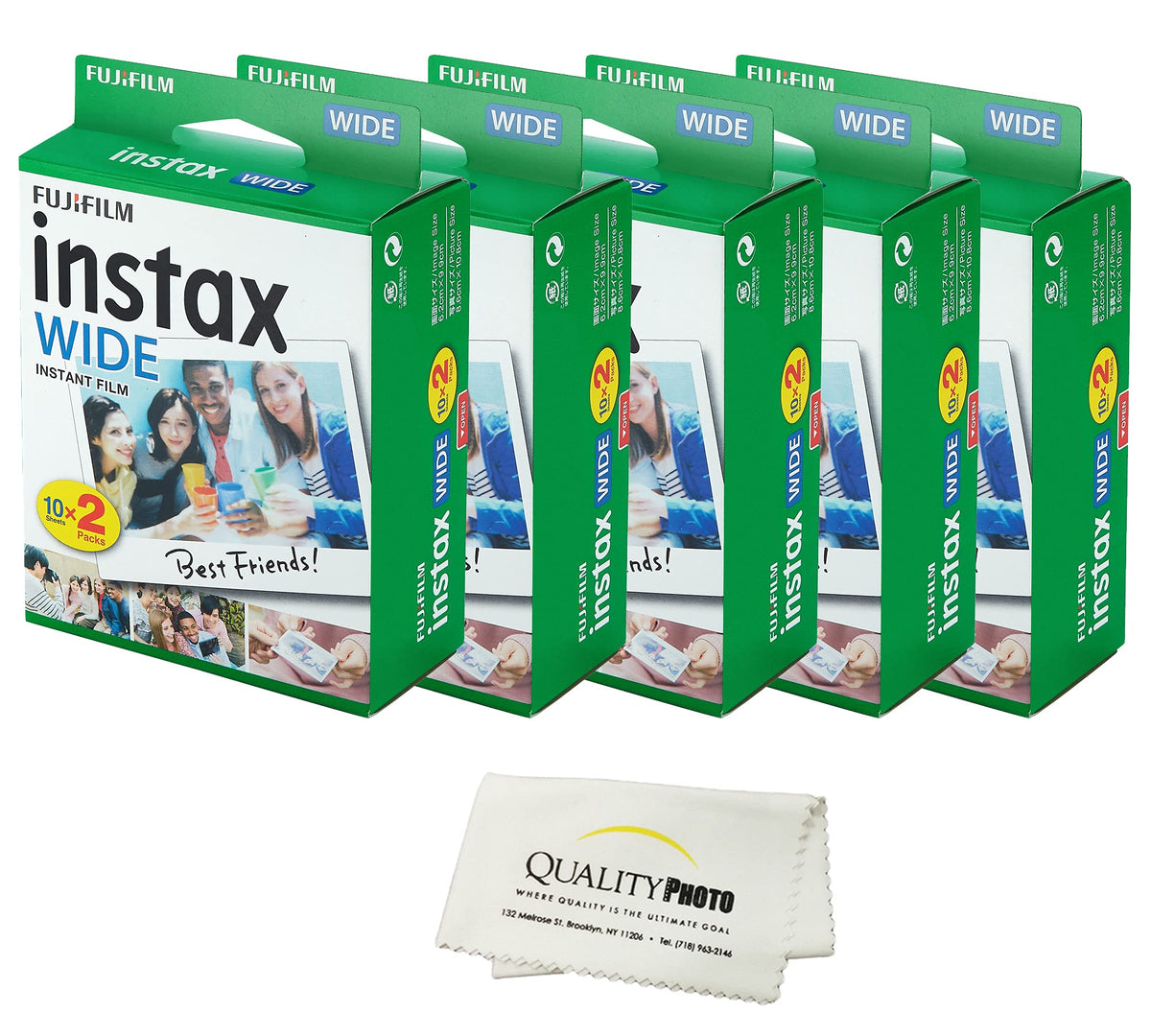 Fujifilm Instax Wide 100-prints pack front view showing portable instant printing