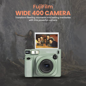Instant wide-frame film twin-pack ideal for group shots and landscapes.