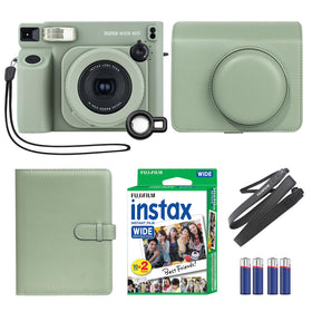 Fujifilm Instax Wide 400 green front view for group photos.
