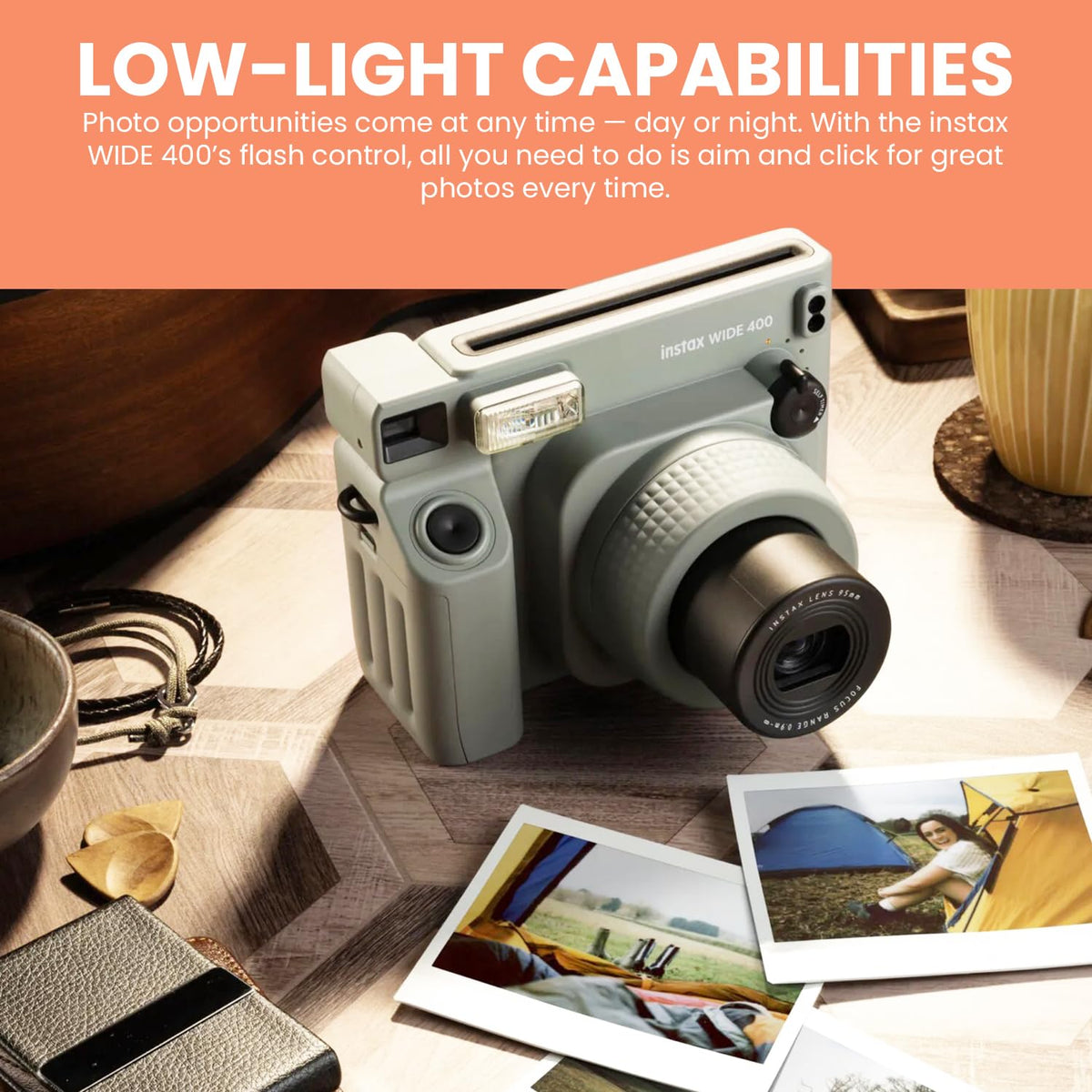 Fujifilm Instax Wide 400 lens cleaning cloth keeps shots sharp.