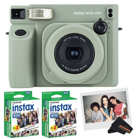 Fujifilm INSTAX Wide 400 Sage Green front view ideal for group photos.