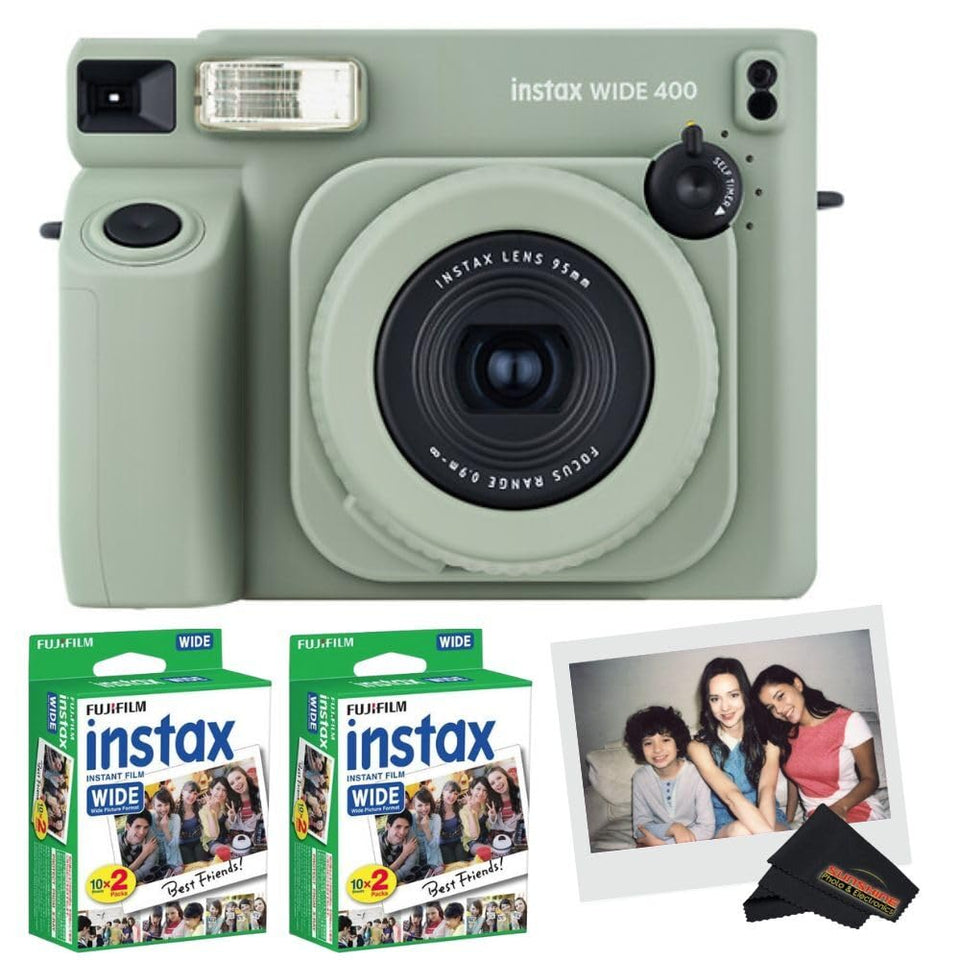 Fujifilm INSTAX Wide 400 Sage Green front view ideal for group photos.