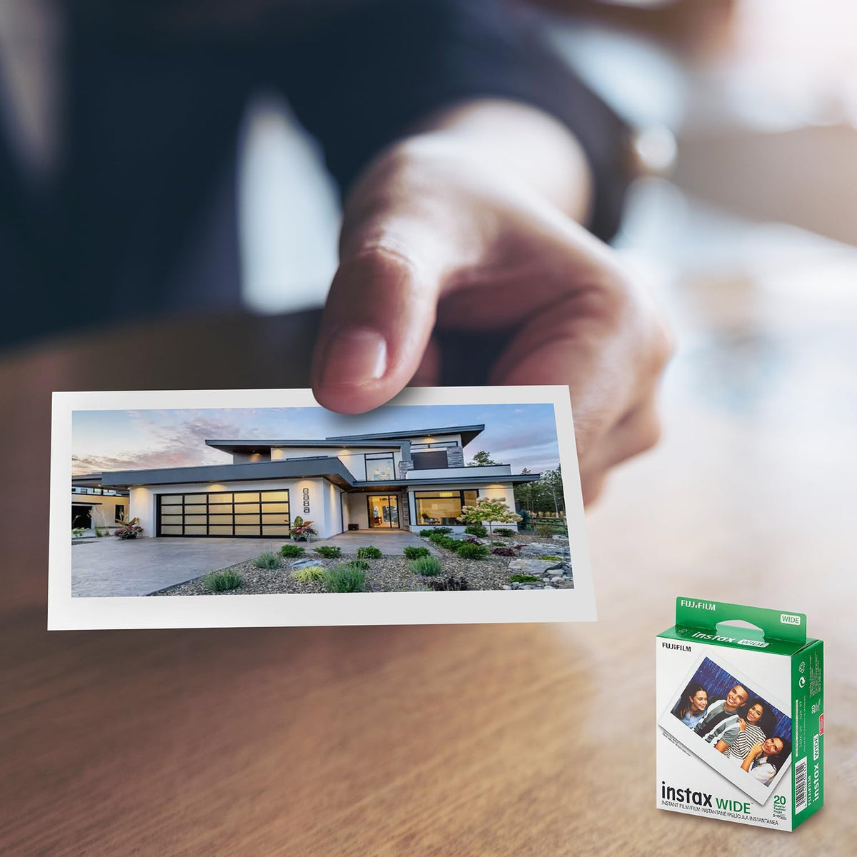 Fujifilm Instax Wide camera body cleaning cloth for clear, vibrant snapshots.