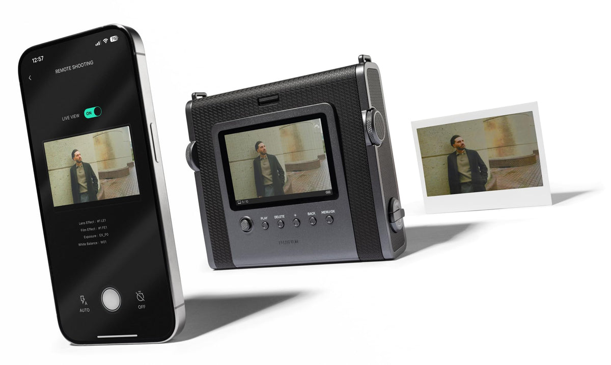 Fujifilm Instax Wide Evo accessories kit supports easy setup and travel use.
