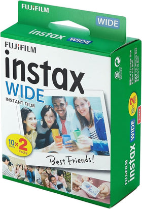 Fujifilm Instax Wide film dimensions with 86 by 108 mm print area.