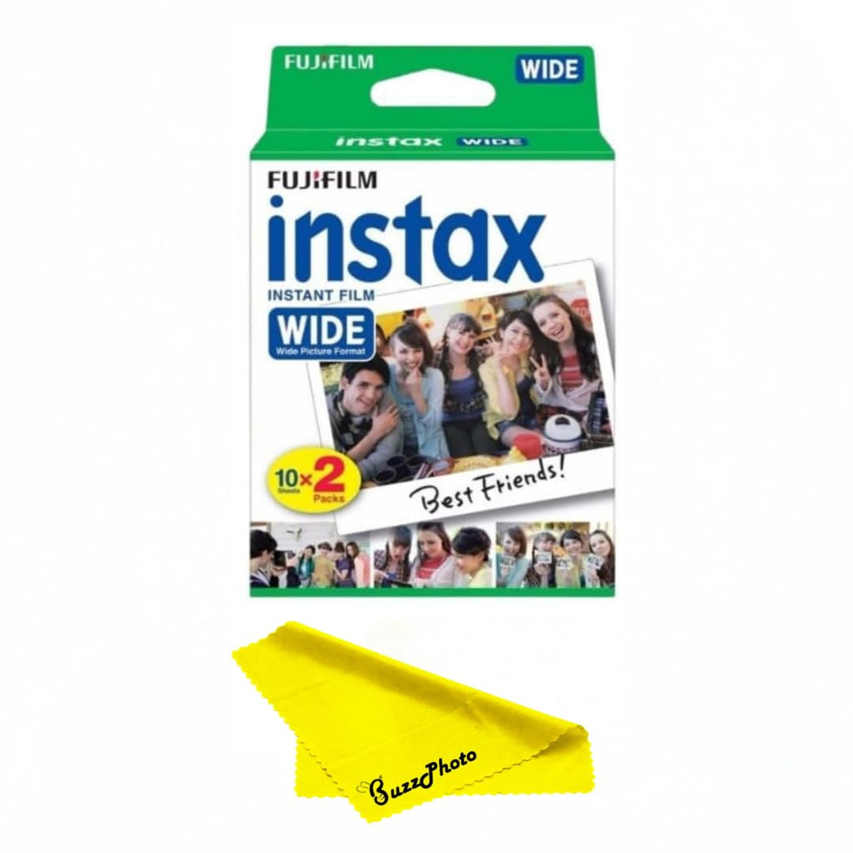 Fujifilm Instax Wide film twin pack with 20 sheets for instant, vibrant wide-format prints
