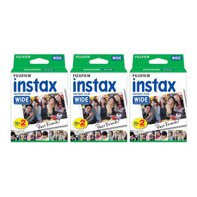 Fujifilm Instax wide front packaging showing bundle and count for quick restocking
