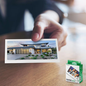Fujifilm Instax Wide microfiber cloth for gentle screen and lens cleaning.
