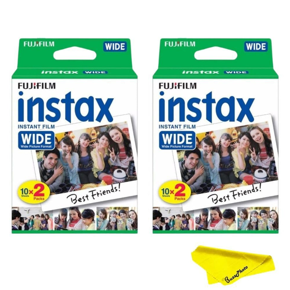 Fujifilm instax wide pack front showing product and quantity for reliable shooting