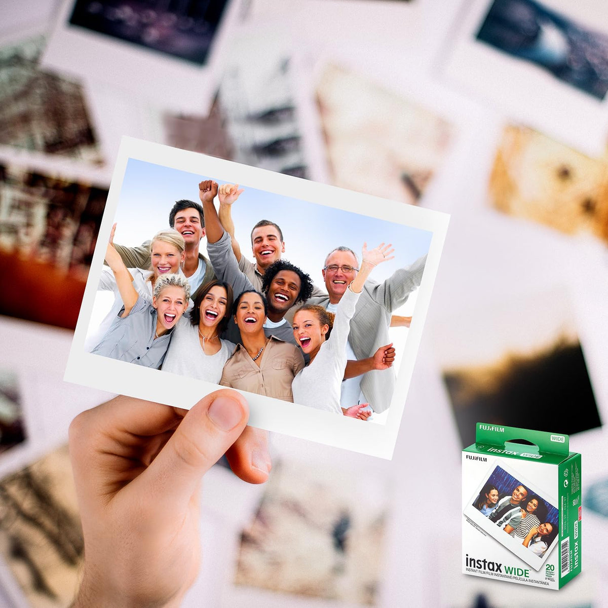 Fujifilm Instax Wide microfiber cloth keeps prints pristine and dust-free.