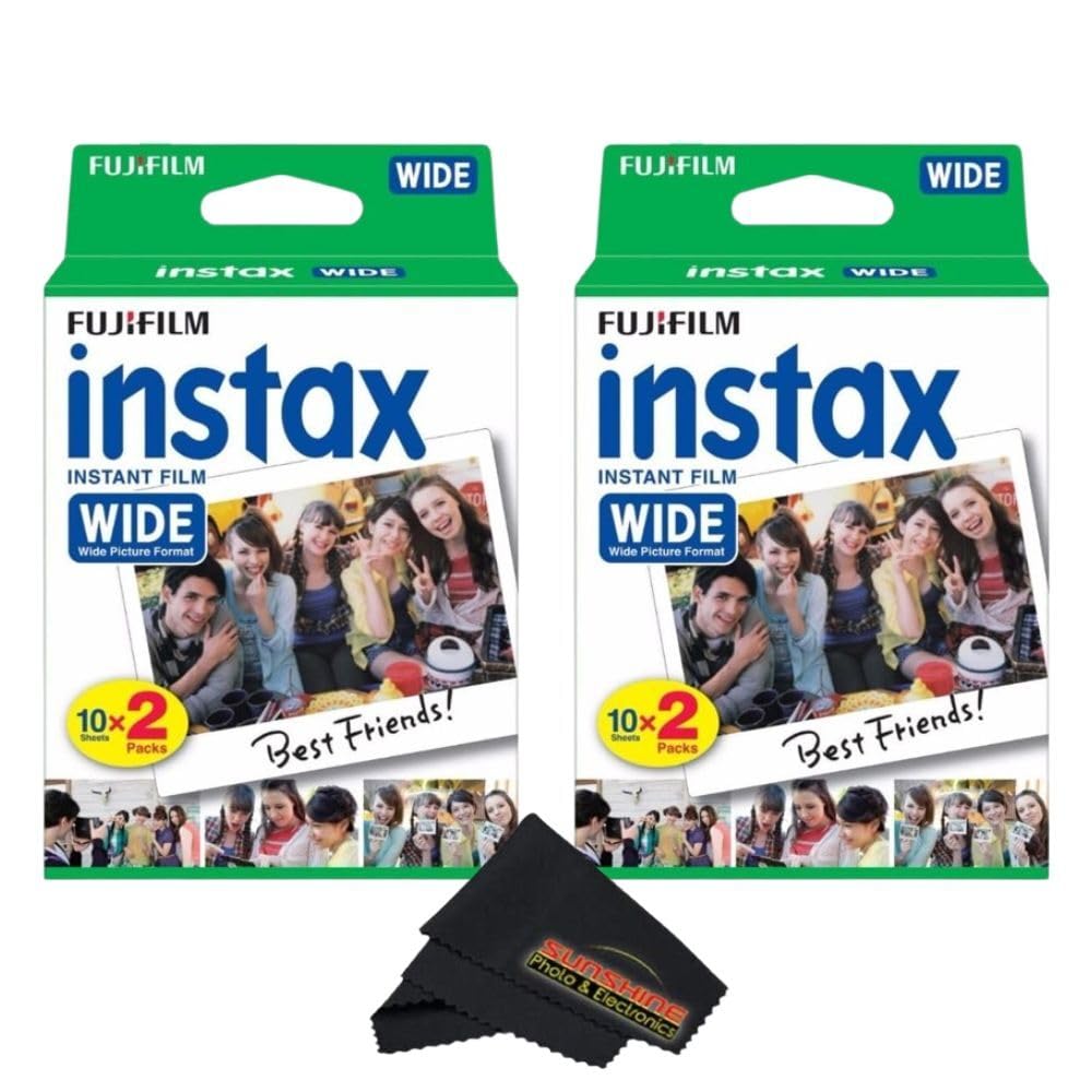 Fujifilm Instax Wide twin pack cover with two cartridges for quick memories.