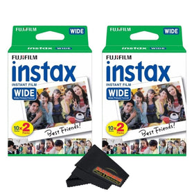 Fujifilm Instax Wide twin pack cover with two cartridges for quick memories.