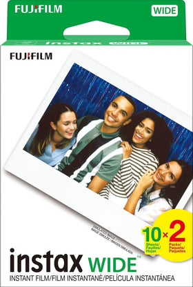 Fujifilm Instax Wide twin pack films ready to load into cameras.