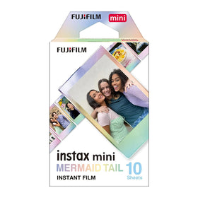 Fujifilm mermaid tail close-up of metallic border highlighting vibrant color effect
